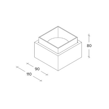 Stropné svietidlo Syme, biele, hranaté, 11 cm, omietka, GX53