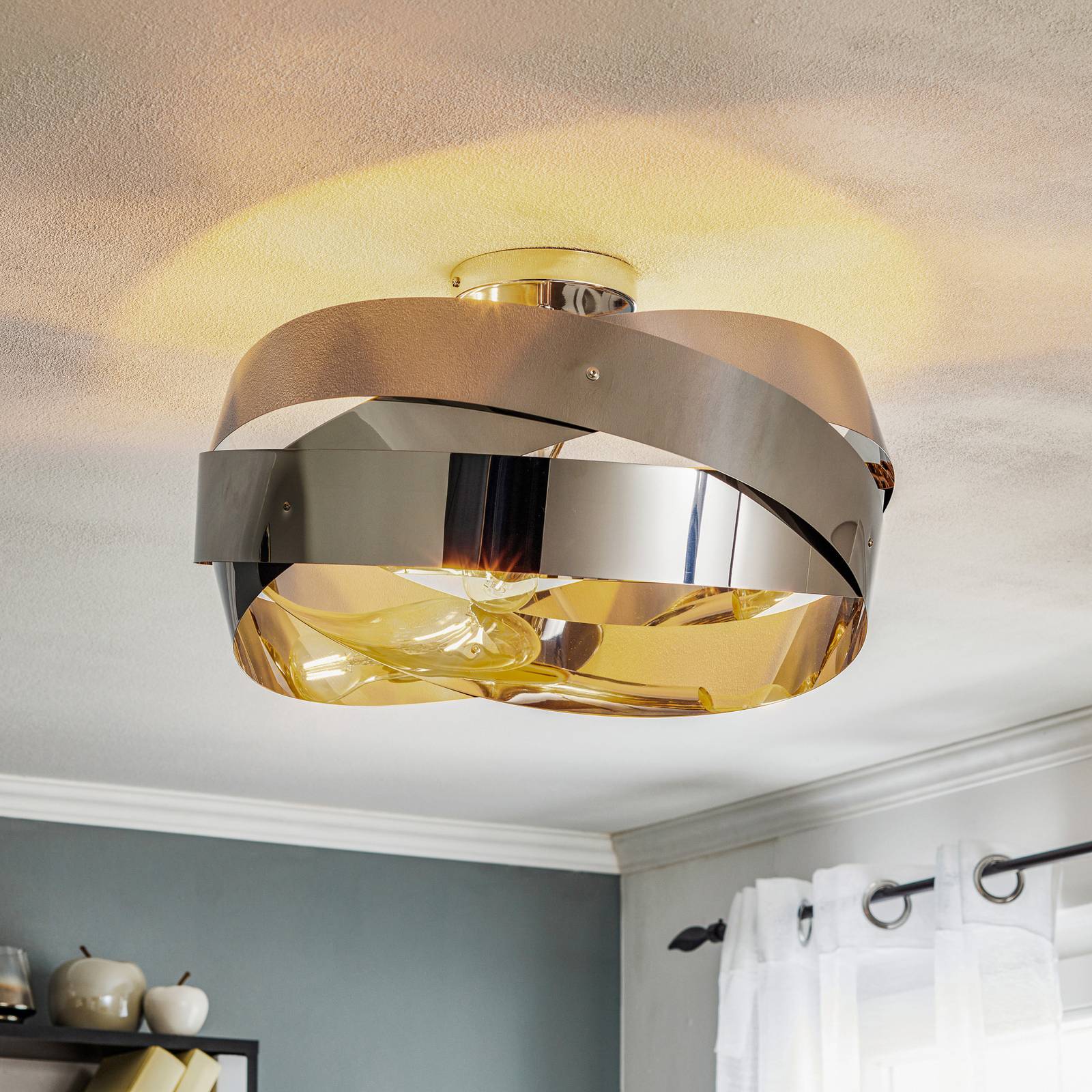 Stropné svietidlo Tornado chróm-nikel 50 cm Stropné svietidlo Tornado chróm-nikel 50 cm