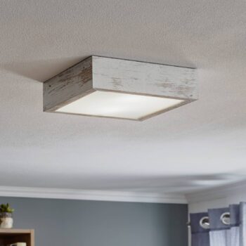 Stropné svietidlo Tromsö, 30x30 cm, biela antik