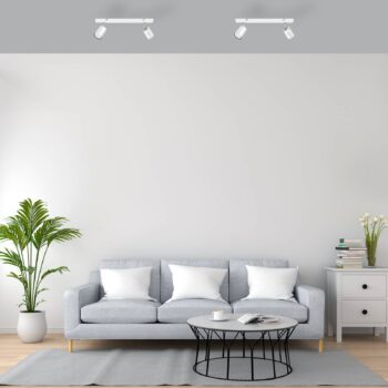 Stropné svietidlo Tune II, biela/chróm, kov, 2 svetlá, E27