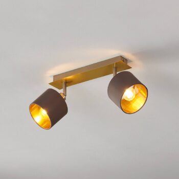 Stropné svietidlo Valbiano cappuccino/zlaté 2-pl.