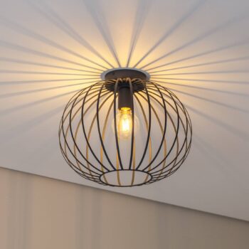 Stropné svietidlo Valor, antracitová farba, oceľ, Ø 40 cm