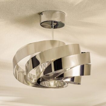 Stropné svietidlo Vento, farba chróm nikel, Ø 40 cm, kov