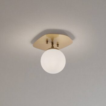 Stropné svietidlo Well, zlatá, sklo, Ø 20 cm, E14