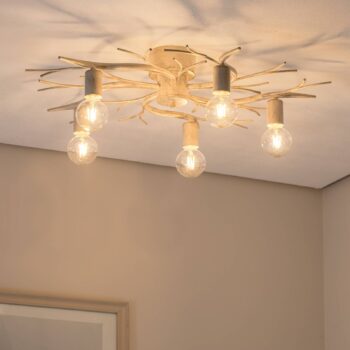 Stropné svietidlo Xavier, ručne maľované,  5-plameňové