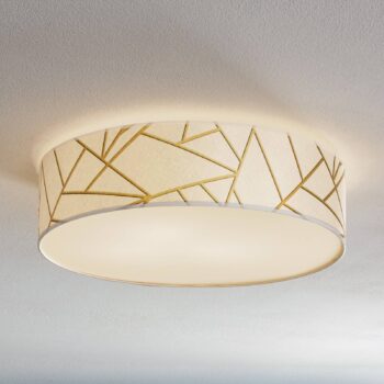 Stropné svietidlo Zulu biela/zlatá okrúhla