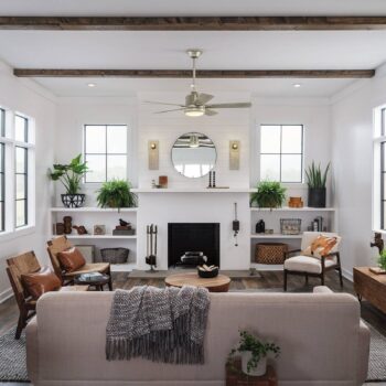 Stropný ventilátor Colerne 52 LED, nikel/biely orech