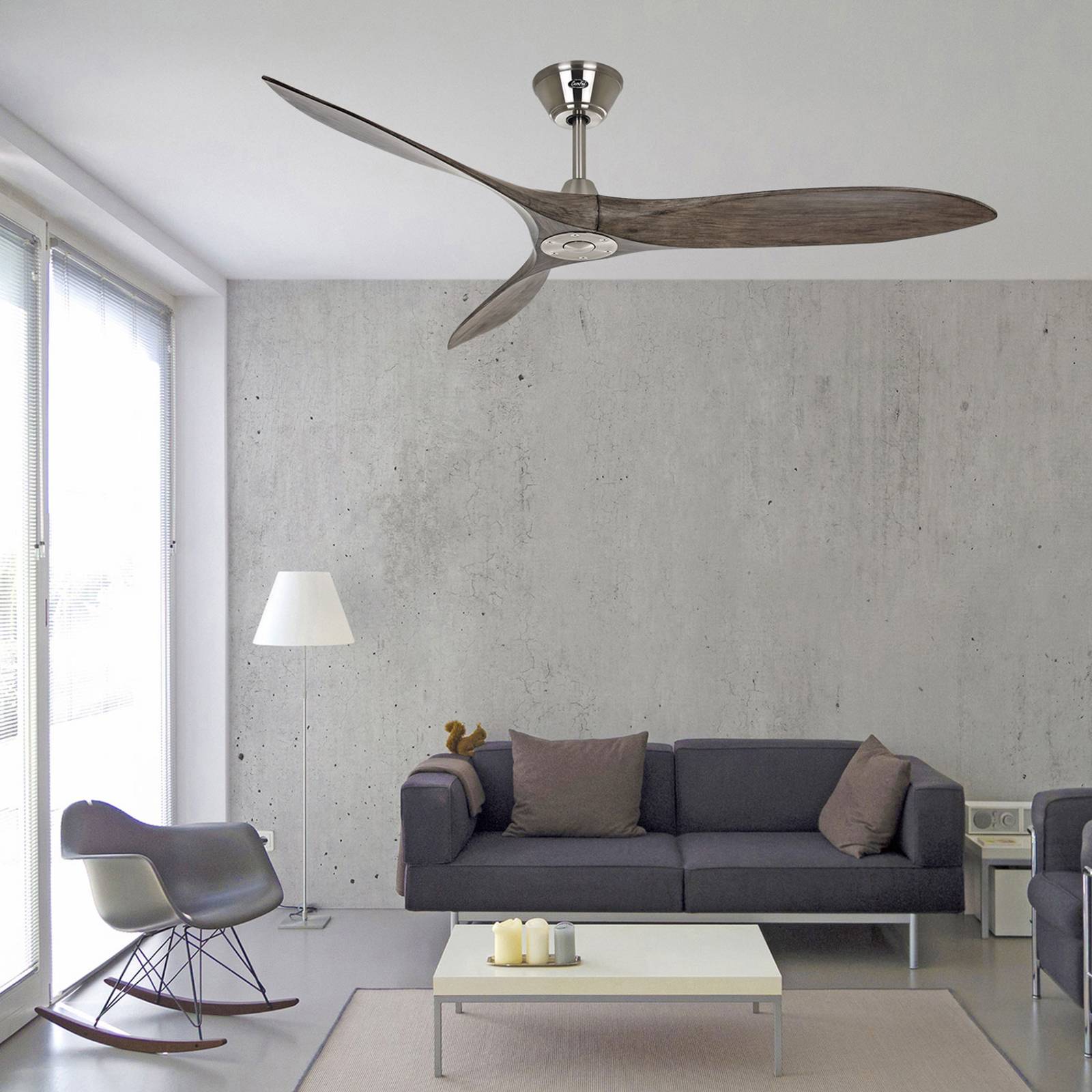 Stropný ventilátor Eco Airscrew 152 cm chróm Stropný ventilátor Eco Airscrew 152 cm chróm