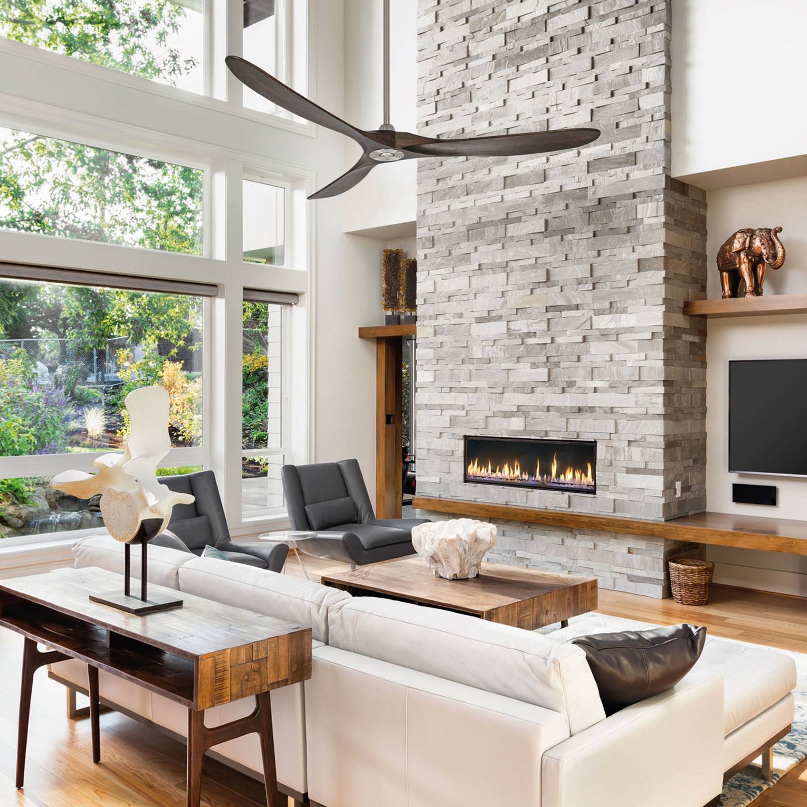 Stropný ventilátor Eco Genuino 152 chróm/orech Stropný ventilátor Eco Genuino 152 chróm/orech