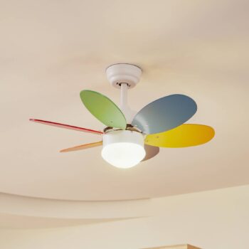 Stropný ventilátor Lindby so svetlom Litur, tichý, Ø 77 cm, E27
