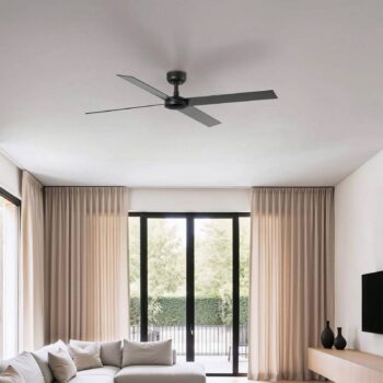 Stropný ventilátor Rudder, DC motor, tichý, Ø 132 cm, drevo