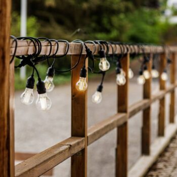 Svetelná reťaz Girlanda IP44 čierna 15 m bez žiaroviek