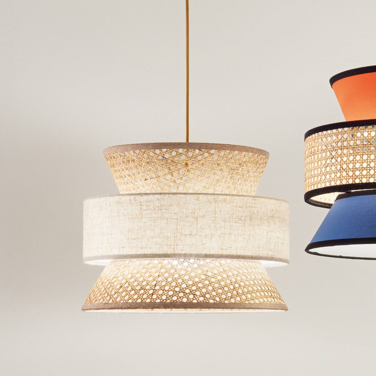 Svietidlo Gazebo, prírodná/béžová, Ø 40 cm, ratan/látka Svietidlo Gazebo, prírodná/béžová, Ø 40 cm, ratan/látka