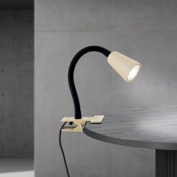 Svietidlo s upínacím mechanizmom Dotty, khaki, výška 33 cm, GU10