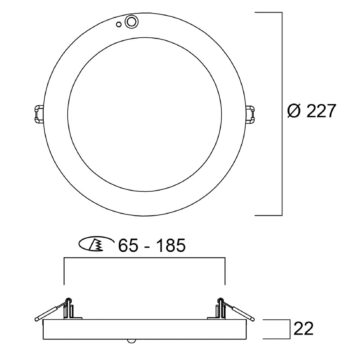 Sylvania Start 5v1 LED-Downlight zabudovateľný/nástenný PIR