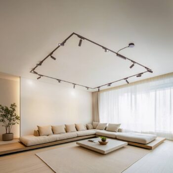 Systém koľajníc 48 V Lumaro bodové svetlá 16-flg. čierne Ø4cm stmievateľné