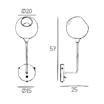 Tanečná sála Dlhé nástenné svietidlo, zelené, sklo, ručne fúkané