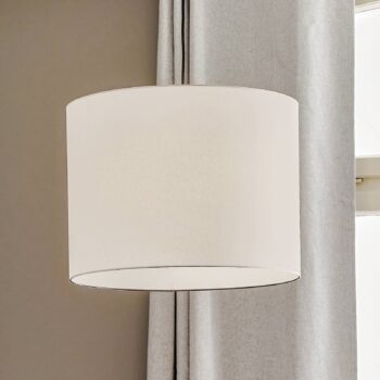 Textilné závesné svietidlo Harris, tienidlo na lampu biele
