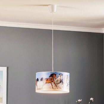 Tlačené závesné svietidlo Horses