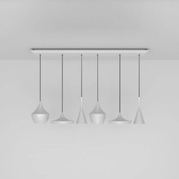 Tom Dixon Beat Range Linear závesné svietidlo 6-pl biela