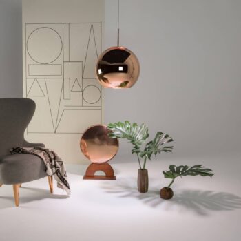 Tom Dixon Copper Round závesné svietidlo Ø 45 cm meď