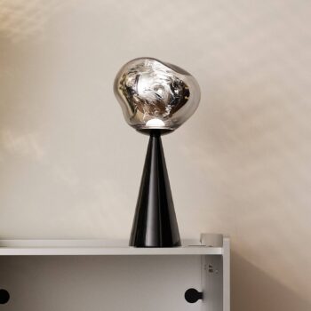 Tom Dixon LED stolná lampa na batérie Melt Portable, čierna, 29 cm