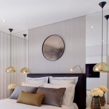 Tom Dixon LED závesné svietidlo Void, Ø 30 cm, mosadz