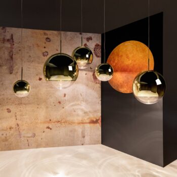 Tom Dixon Mirror Ball LED závesné svietidlo Ø 50 cm zlatá