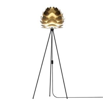 UMAGE Aluvia mini lampa mosadz Tripod čierna