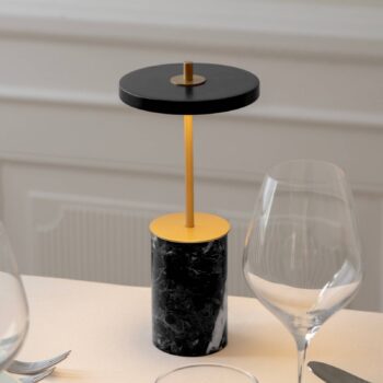 UMAGE LED dobíjacia stolová lampa Asteria Move Mini čierna 26cm IP44