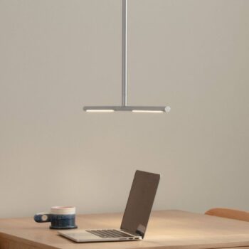 UMAGE LED závesné svietidlo Omni, oceľová farba, 2-pl., 74 cm