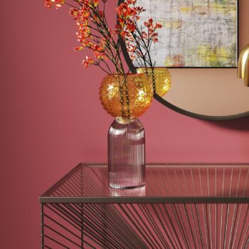 Váza KARE Marvelous Duo, výška 31 cm, sklo, žltá, fialová