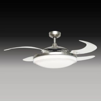 Ventilátor Beacon so svetlom Fanaway Evo 2, matný chróm, tichý