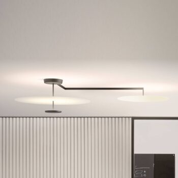 Vibia Flat LED stropné LED svetlo 3-pl. Ø 90 cm biele