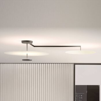 Vibia Flat stropné LED svetlo 3-pl. Ø 55 cm biele