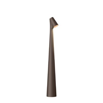 Vibia LED stolná lampa na batérie Africa, výška 40 cm, tmavohnedá