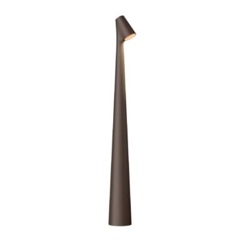 Vibia LED stolná lampa na batérie Africa, výška 45 cm, tmavohnedá