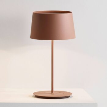 Vibia Warm 4896 stolová lampa, Ø 22 cm, hnedá