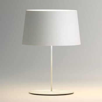 Vibia Warm 4901 stolová lampa, Ø 42 cm, biela
