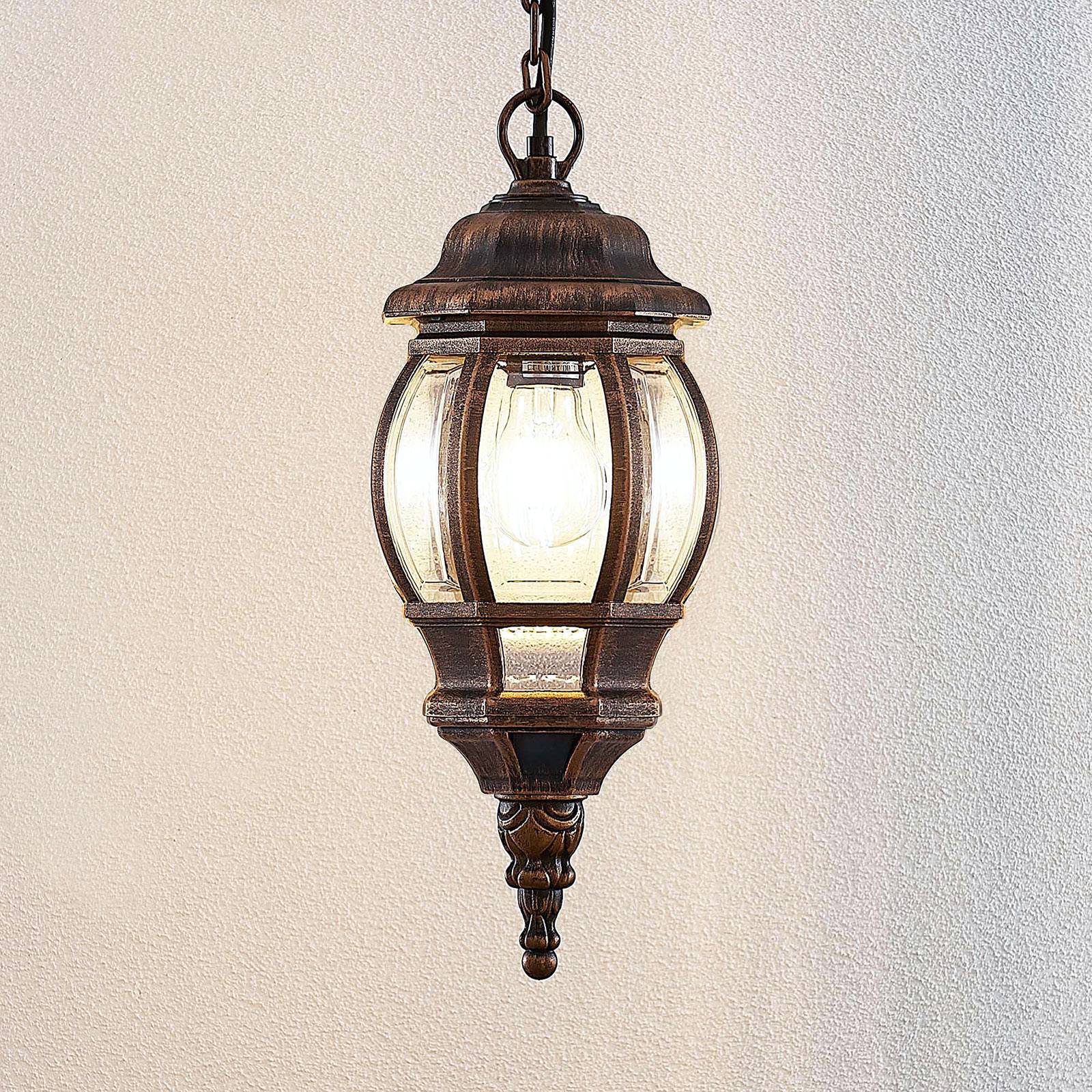 Vonkajšia závesná lampa Nadesha zlaté brúsené Vonkajšia závesná lampa Nadesha zlaté brúsené