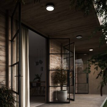 Vonkajšie nástenné LED svietidlo Ava Smart, čierna