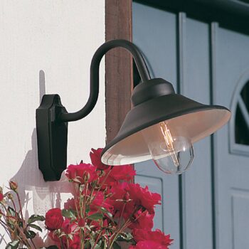 Vonkajšie nástenné svetlo Vega šírka 29,5cm čierna