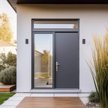 Vonkajšie nástenné svietidlo 5160, čierne, hliník, sklo, 2 x GU10