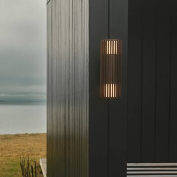 Vonkajšie nástenné svietidlo Aludra Double Seaside hliník hnedá 2-pl.