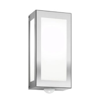 Vonkajšie nástenné svietidlo Aqua Rain, nerezová oceľ, senzor