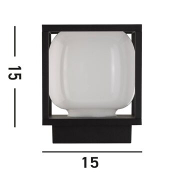 Vonkajšie nástenné svietidlo Athens LED, IP54, čierna farba, kov