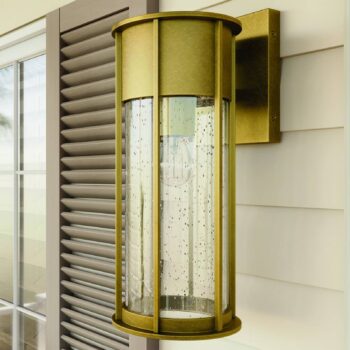 Vonkajšie nástenné svietidlo Camillo, mosadz, hliník, sklo, E27