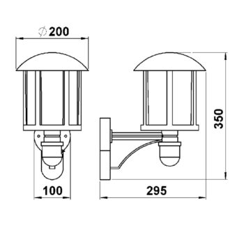 Vonkajšie nástenné svietidlo Genefe bielo-zlaté