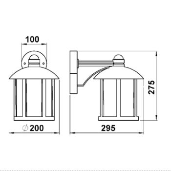 Vonkajšie nástenné svietidlo Geras bielo-zlaté