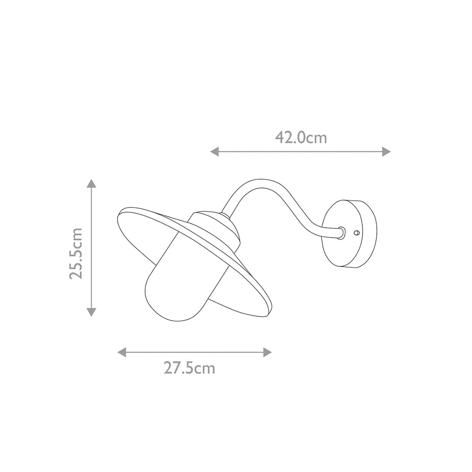 Vonkajšie nástenné svietidlo Klampenborg, čierne, detektor pohybu Vonkajšie nástenné svietidlo Klampenborg, čierne, detektor pohybu